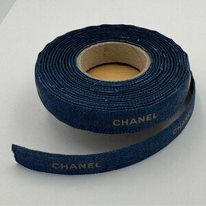 CHANEL Denim and Gold Decorative Ribbon